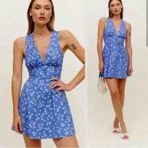 Reformation Isador Dress, Size 2, Blue